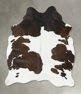 Chocolate and White XX-Large Brazilian Cowhide Rug 6'3"H x 4'10"W #B24431 by Hudson Hides