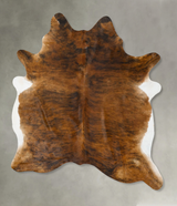 Medium Brindle X-Large Brazilian Cowhide Rug 7'10"H x 6'3"W #B24436 by Hudson Hides