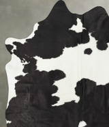 Black and White X-Large Brazilian Cowhide Rug 7'5"H x 6'2"W #B24439 by Hudson Hides