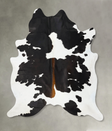 Chocolate and White XX-Large Brazilian Cowhide Rug 8'2"H x 7'0"W #B24444 by Hudson Hides