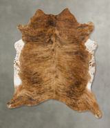 Medium Brindle X-Large Brazilian Cowhide Rug 7'2"H x 6'9"W #B24446 by Hudson Hides
