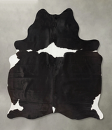 Black and White X-Large Brazilian Cowhide Rug 7'11"H x 5'10"W #B24447 by Hudson Hides