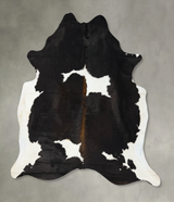 Chocolate and White XX-Large Brazilian Cowhide Rug 8'4"H x 6'9"W #B24454 by Hudson Hides
