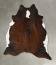Chocolate and White XX-Large Brazilian Cowhide Rug 8'2"H x 6'10"W #B24456 by Hudson Hides