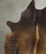 Chocolate X-Large Brazilian Cowhide Rug 7'5"H x 5'5"W #B24462 by Hudson Hides