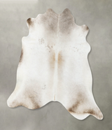 Champagne X-Large Brazilian Cowhide Rug 6'3"H x 6'9"W #B24463 by Hudson Hides