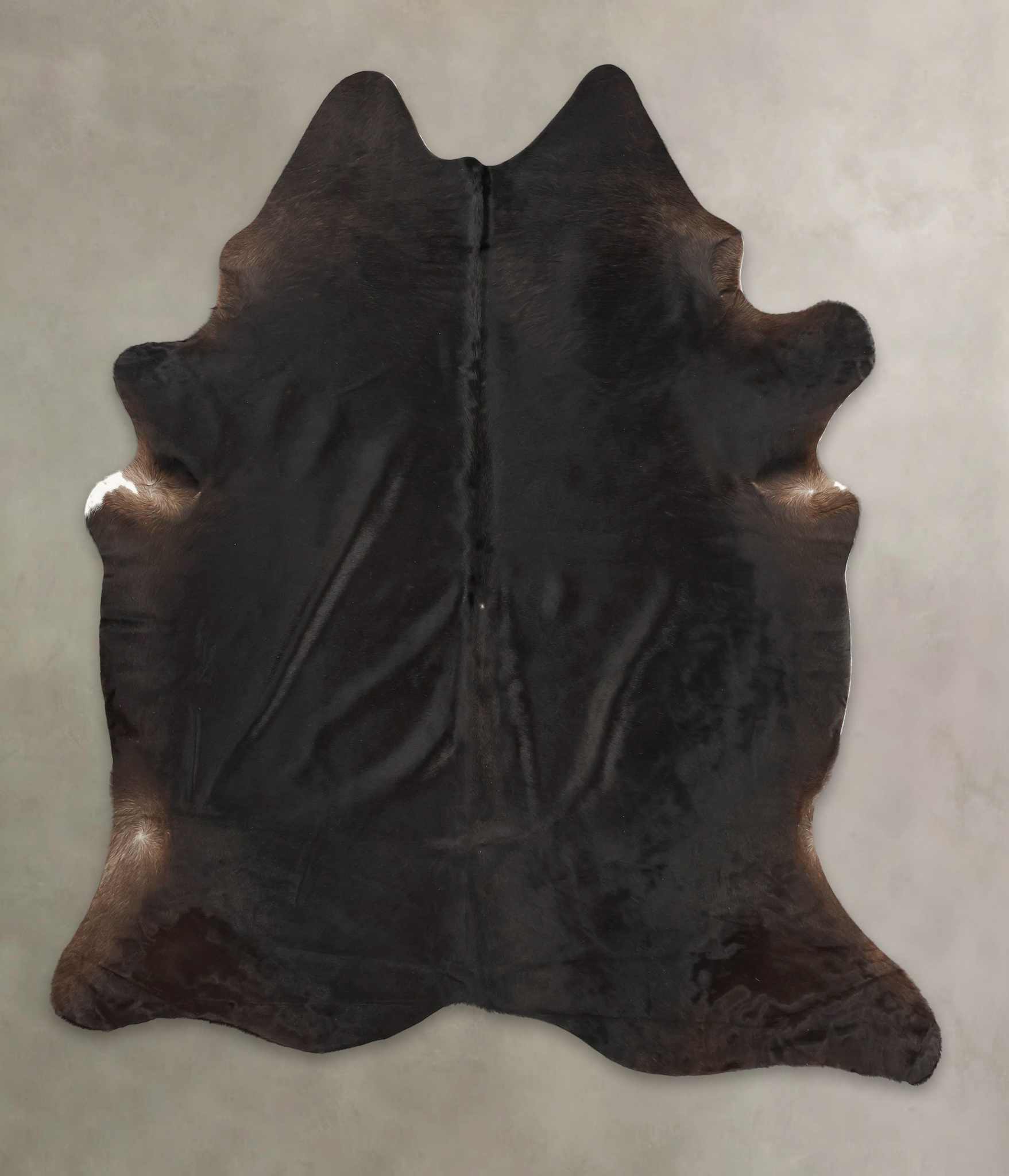 Solid Black Cowhide Rug #B2447