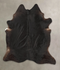 Solid Black X-Large Brazilian Cowhide Rug 7'5