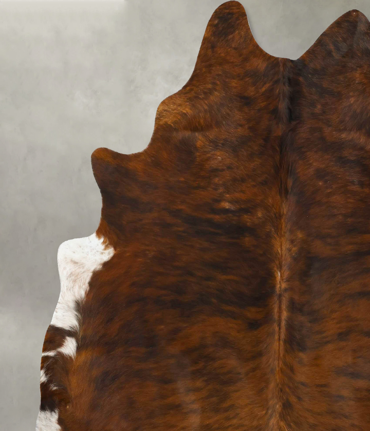 Dark Brindle X-Large Brazilian Cowhide Rug 7'6"H x 6'7"W #B24478 by Hudson Hides