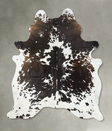 Chocolate and White X-Large Brazilian Cowhide Rug 7'4"H x 5'11"W #B24481 by Hudson Hides