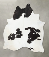Black and White XX-Large Brazilian Cowhide Rug 8'7"H x 6'10"W #B24492 by Hudson Hides
