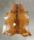 Salt and Pepper Brown X-Large Brazilian Cowhide Rug 7'1"H x 5'11"W #B24496 by Hudson Hides