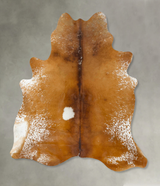 Salt and Pepper Brown X-Large Brazilian Cowhide Rug 7'1"H x 5'11"W #B24496 by Hudson Hides