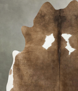 Taupe X-Large Brazilian Cowhide Rug 6'10"H x 6'5"W #B24498 by Hudson Hides