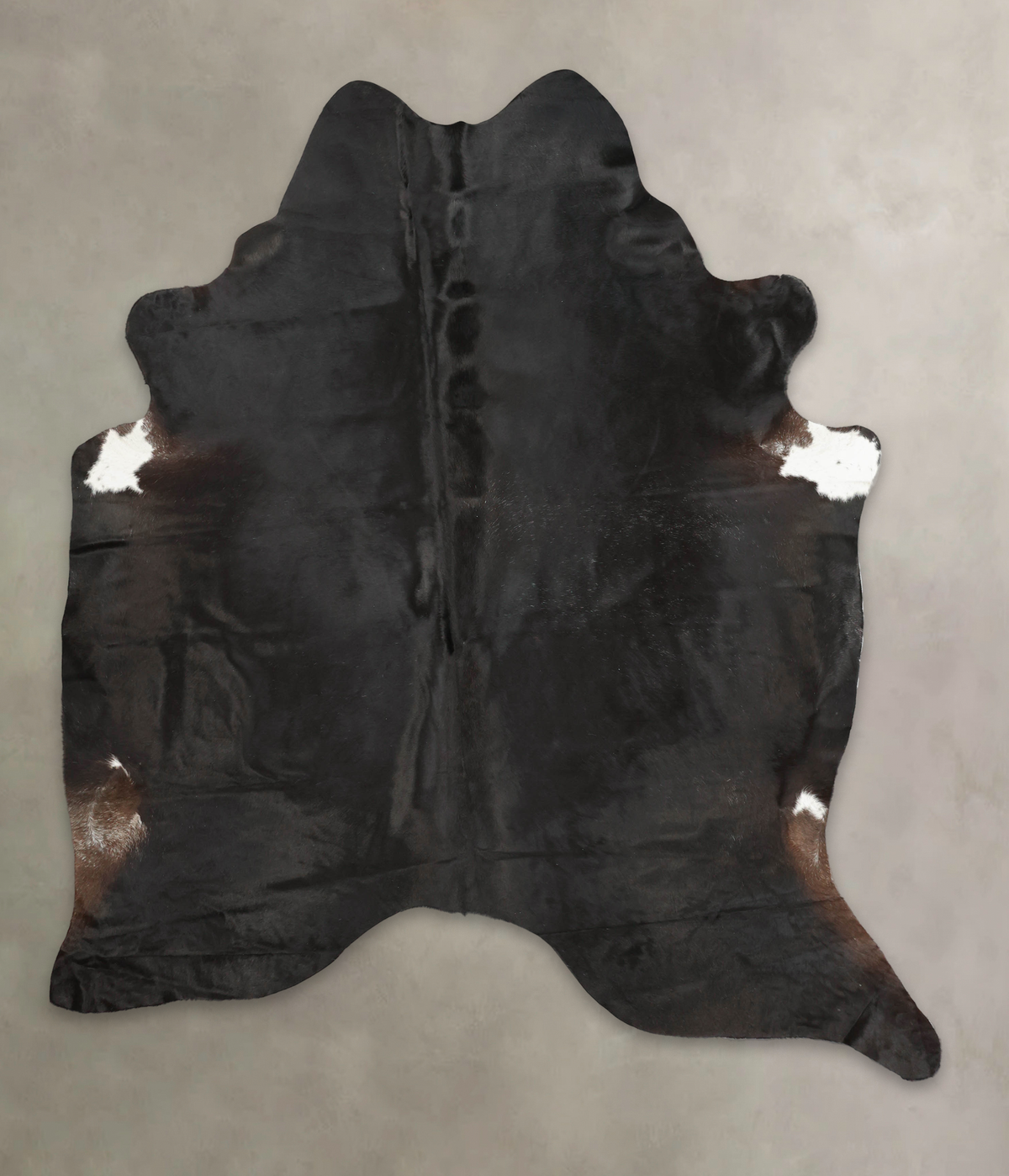 Solid Black Cowhide Rug #B2450