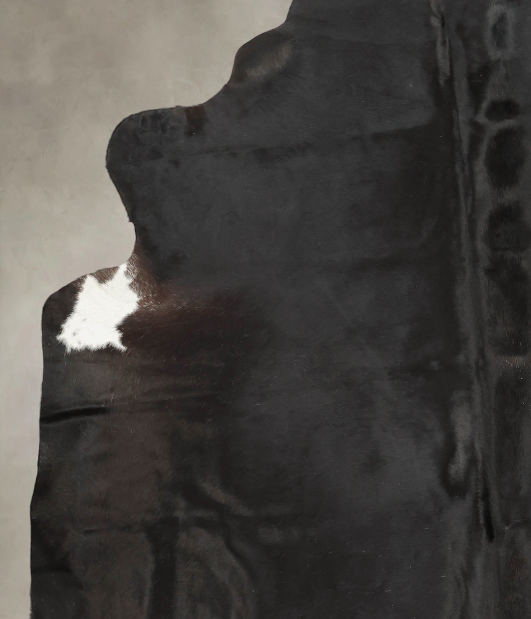 Solid Black XX-Large Brazilian Cowhide Rug 7'11"H x 6'10"W #B2450 by H