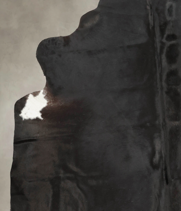 Solid Black XX-Large Brazilian Cowhide Rug 7'11"H x 6'10"W #B2450 by Hudson Hides