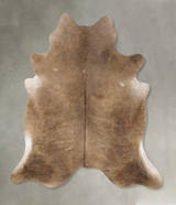 Taupe X-Large Brazilian Cowhide Rug 7'3"H x 6'6"W #B24507 by Hudson Hides