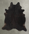 Solid Black X-Large Brazilian Cowhide Rug 7'2