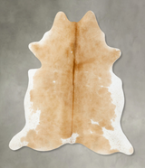 Beige and White XX-Large Brazilian Cowhide Rug 7'9"H x 6'11"W #B24513 by Hudson Hides