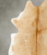 Beige and White XX-Large Brazilian Cowhide Rug 7'9"H x 6'11"W #B24513 by Hudson Hides