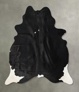 Black and White XX-Large Brazilian Cowhide Rug 8'3"H x 6'11"W #B24517 by Hudson Hides