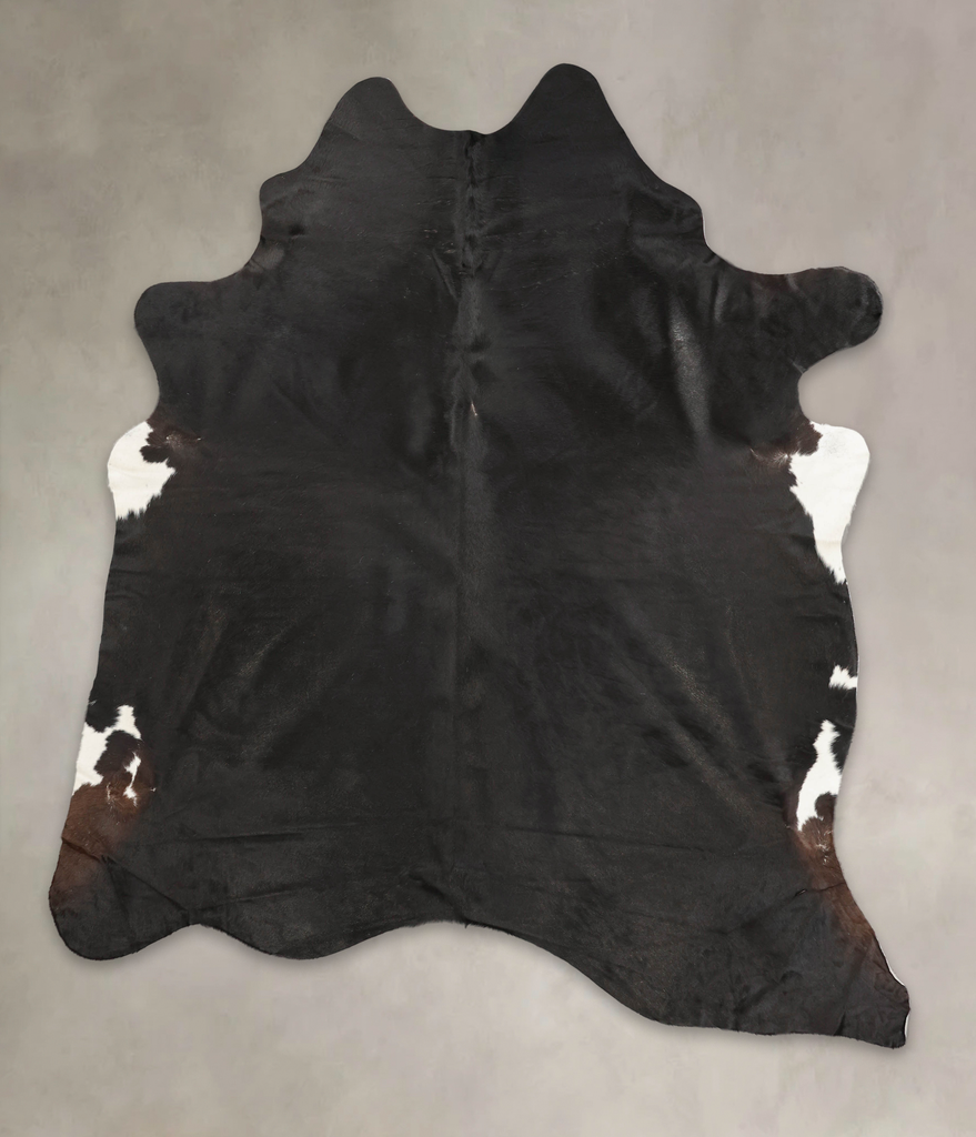 Solid Black XX-Large Brazilian Cowhide Rug 8'2"H x 6'11"W #B2452 by Hudson Hides