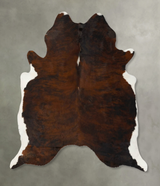 Dark Brindle X-Large Brazilian Cowhide Rug 7'3"H x 6'8"W #B24522 by Hudson Hides