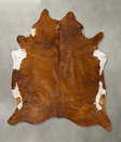 Medium Brindle X-Large Brazilian Cowhide Rug 7'2"H x 6'6"W #B24542 by Hudson Hides