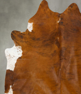 Medium Brindle X-Large Brazilian Cowhide Rug 7'2"H x 6'6"W #B24542 by Hudson Hides