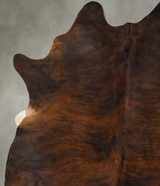 Dark Brindle X-Large Brazilian Cowhide Rug 7'8"H x 6'6"W #B24558 by Hudson Hides