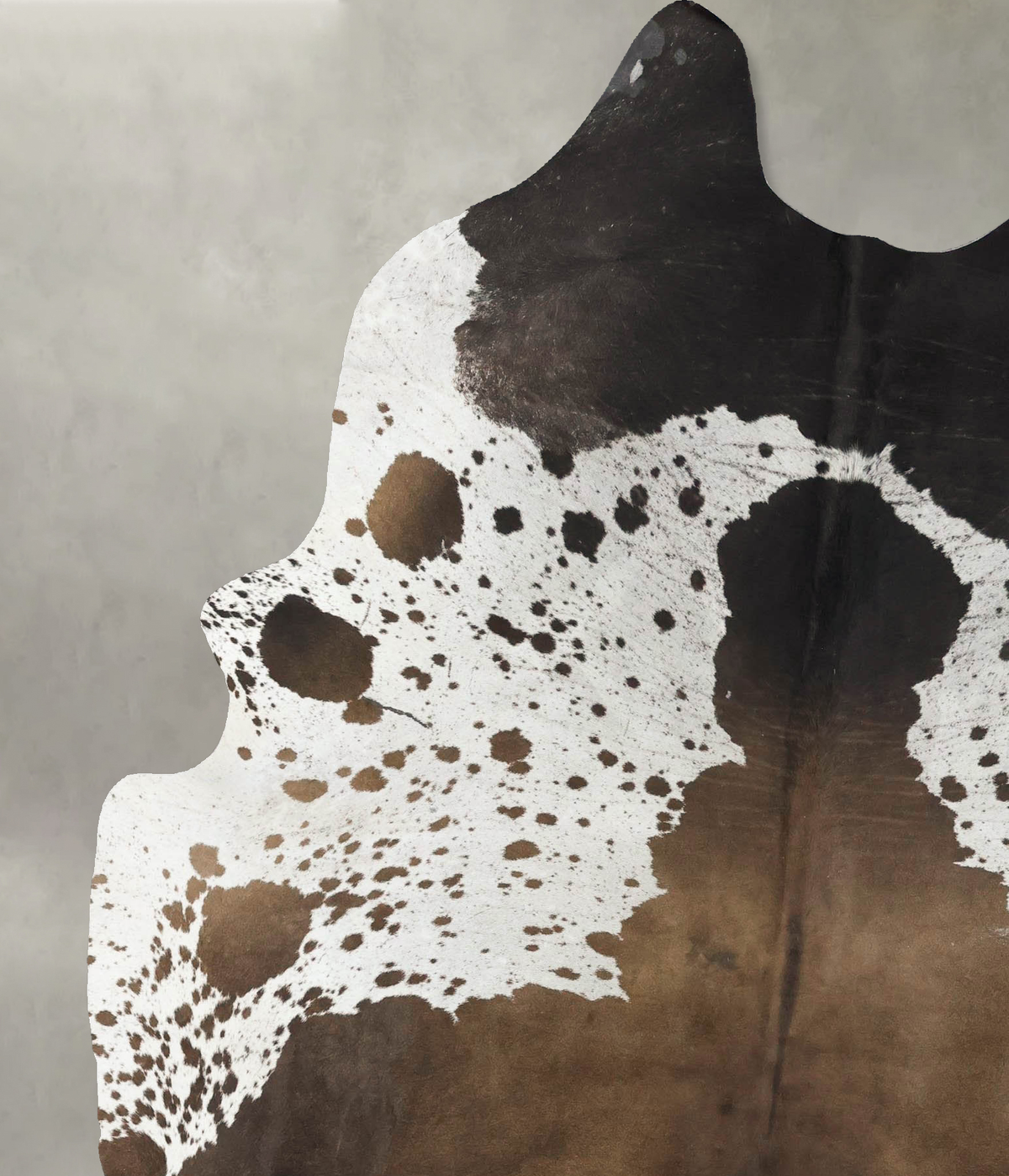 Chocolate and White X-Large Brazilian Cowhide Rug 7'9"H x 6'1"W #B24560 by Hudson Hides