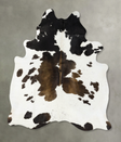 Chocolate and White XX-Large Brazilian Cowhide Rug 8'5"H x 6'7"W #B24570 by Hudson Hides
