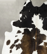 Chocolate and White XX-Large Brazilian Cowhide Rug 8'5"H x 6'7"W #B24570 by Hudson Hides