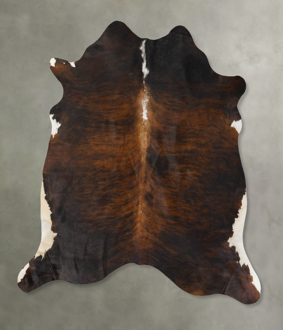 Dark Brindle XX-Large Brazilian Cowhide Rug 7'6"H x 6'10"W #B24574 by 