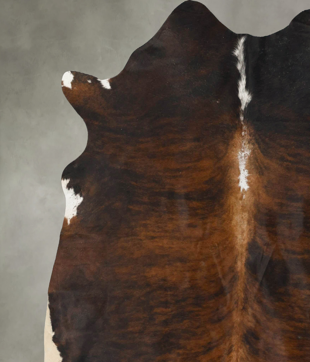 Dark Brindle XX-Large Brazilian Cowhide Rug 7'6"H x 6'10"W #B24574 by 