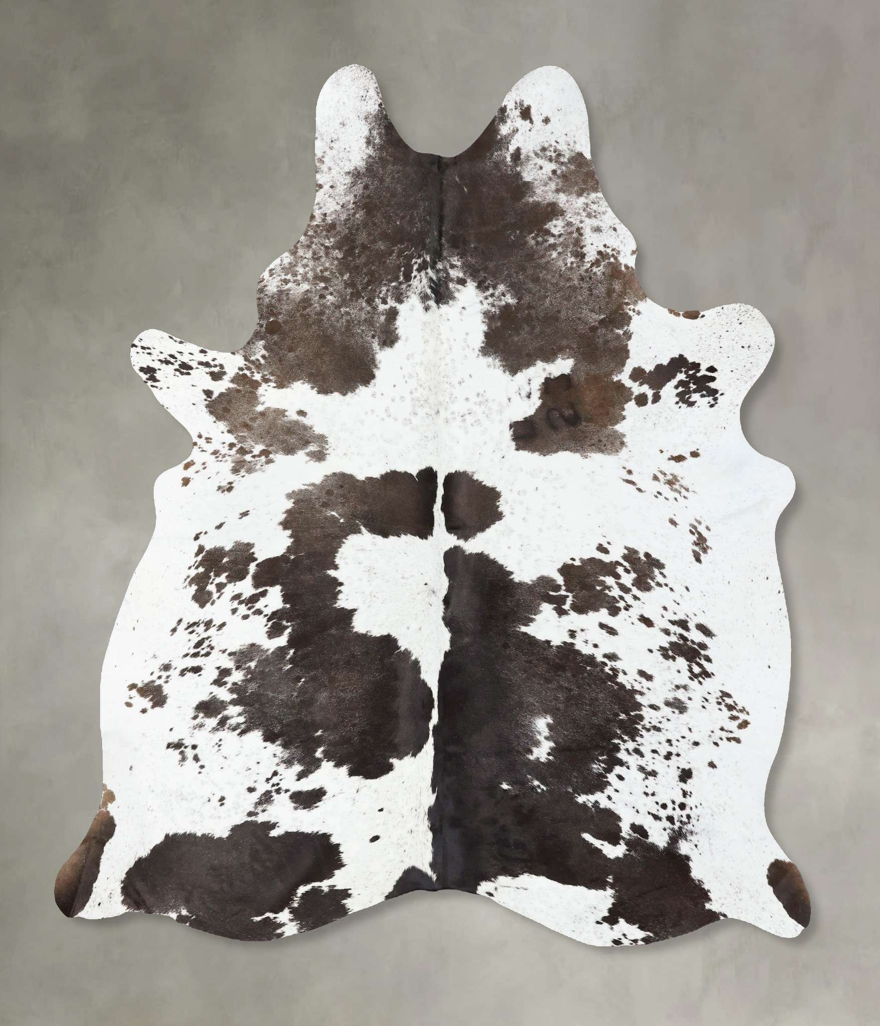 Chocolate and White Cowhide Rug #B24581