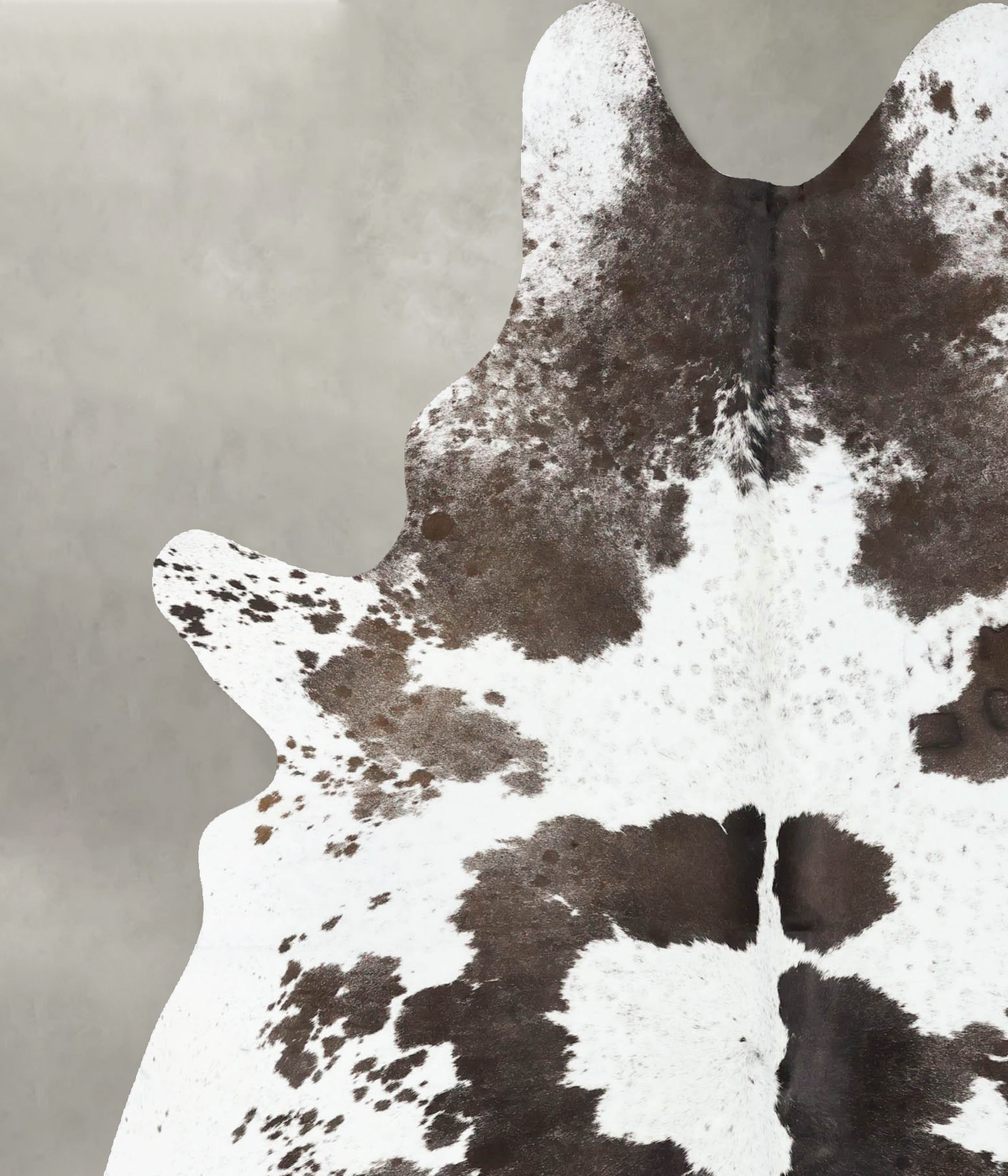 Chocolate and White X-Large Brazilian Cowhide Rug 7'6"H x 6'1"W #B24581 by Hudson Hides