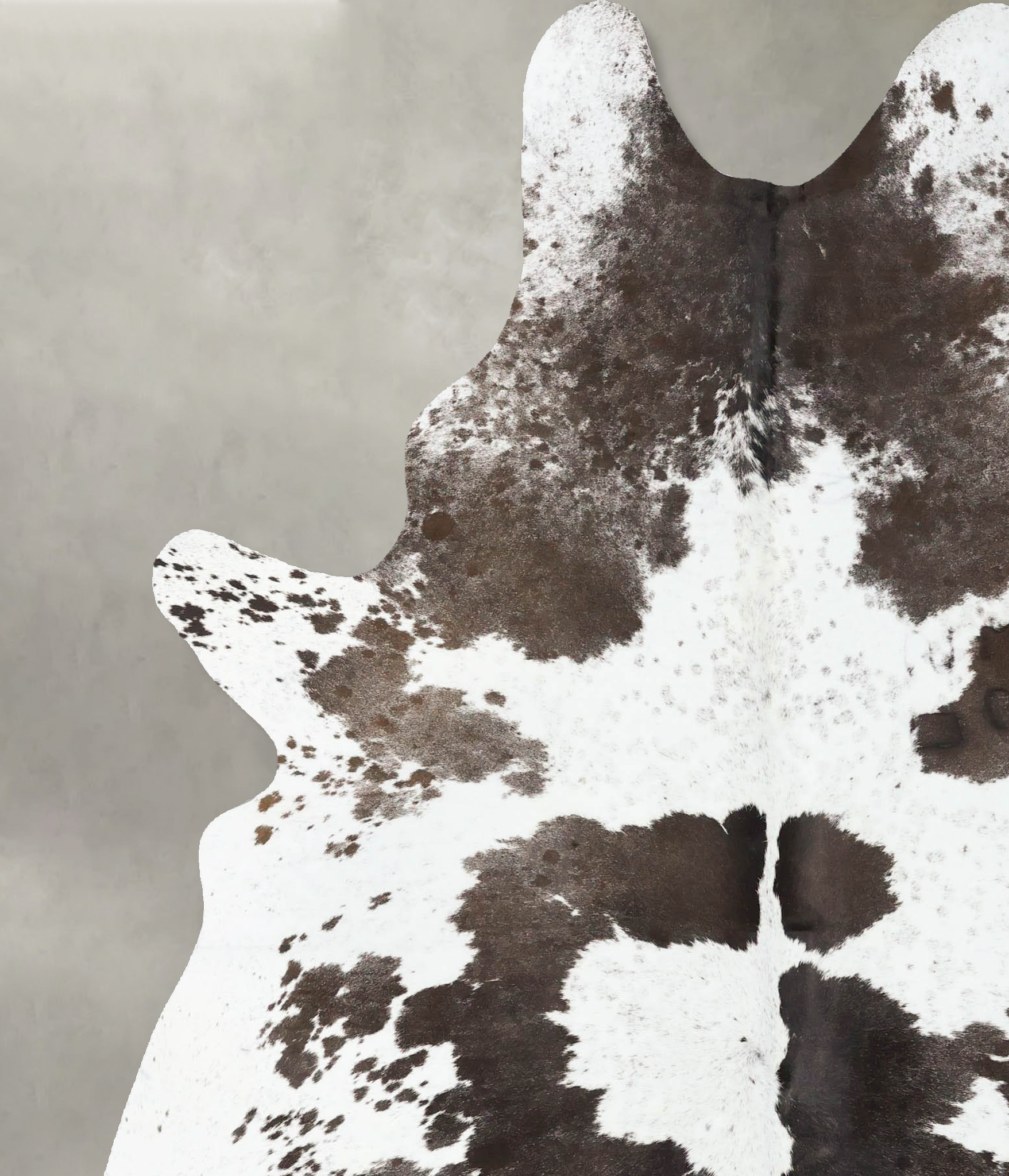Chocolate and White Cowhide Rug #B24581