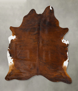 Medium Brindle XX-Large Brazilian Cowhide Rug 8'0"H x 6'10"W #B24582 by Hudson Hides