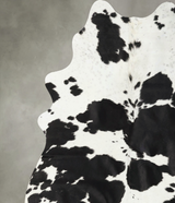 Black and White XX-Large Brazilian Cowhide Rug 7'11"H x 6'4"W #B24583 by Hudson Hides