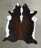 Chocolate and White XX-Large Brazilian Cowhide Rug 8'6"H x 7'3"W #B24587 by Hudson Hides