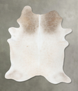 Ivory with Beige X-Large Brazilian Cowhide Rug 7'11"H x 5'8"W #B24594 by Hudson Hides