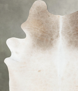 Ivory with Beige X-Large Brazilian Cowhide Rug 7'11"H x 5'8"W #B24594 by Hudson Hides