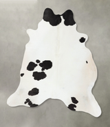 Black and White XX-Large Brazilian Cowhide Rug 7'7"H x 6'11"W #B24601 by Hudson Hides