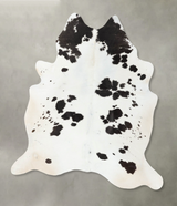 Black and White XX-Large Brazilian Cowhide Rug 7'8"H x 6'7"W #B24606 by Hudson Hides