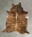 Medium Brindle X-Large Brazilian Cowhide Rug 7'10"H x 6'3"W #B24610 by Hudson Hides