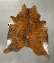 Medium Brindle X-Large Brazilian Cowhide Rug 7'0"H x 6'5"W #B24614 by Hudson Hides