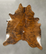 Medium Brindle X-Large Brazilian Cowhide Rug 7'0"H x 6'5"W #B24614 by Hudson Hides