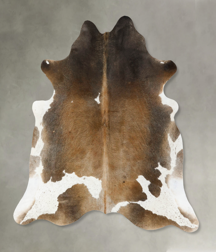 Grey with Beige X-Large Brazilian Cowhide Rug 7'4"H x 6'8"W #B24617 by Hudson Hides